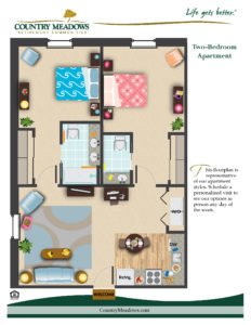 Two Bedroom Apartment with Kitchen/Laundry Area